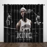 2025 NEW LeBron James LBJ Curtains Pattern Blackout Window Drapes